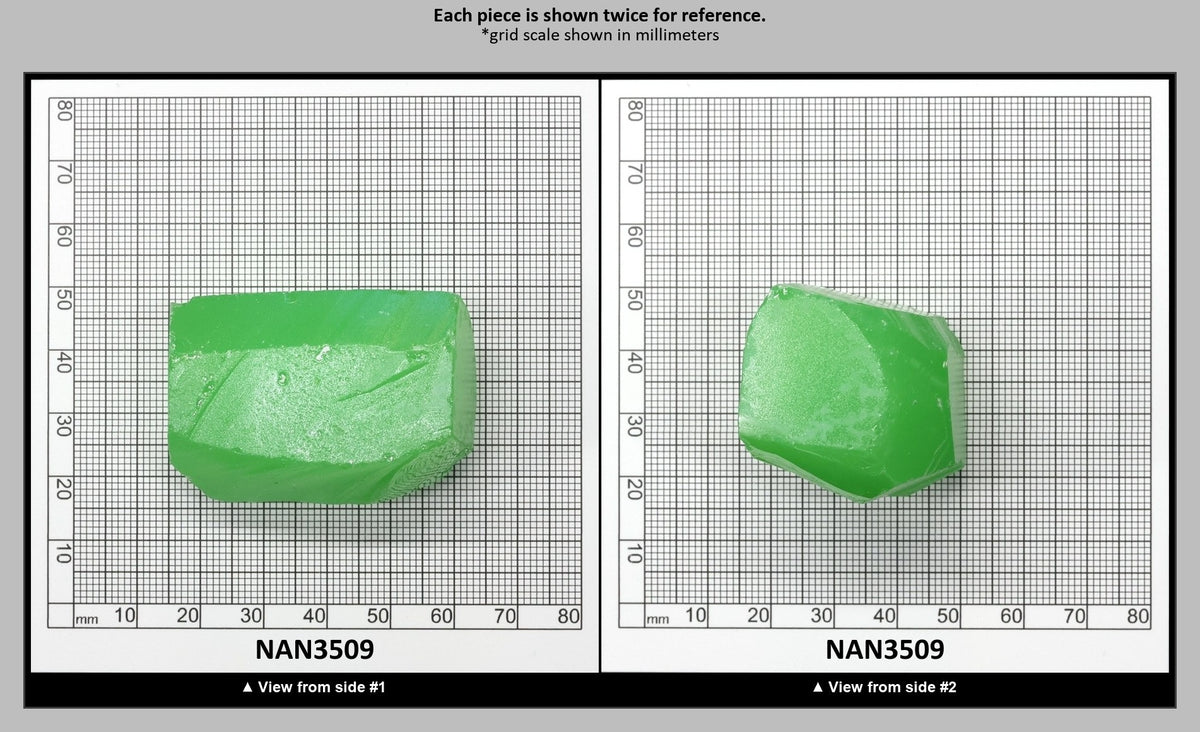 Nanosital Simulated Light Kryptonite Opal Lab Created Faceting Rough for Gem Cutting - #0011/1 - Various Sizes : NAN3509