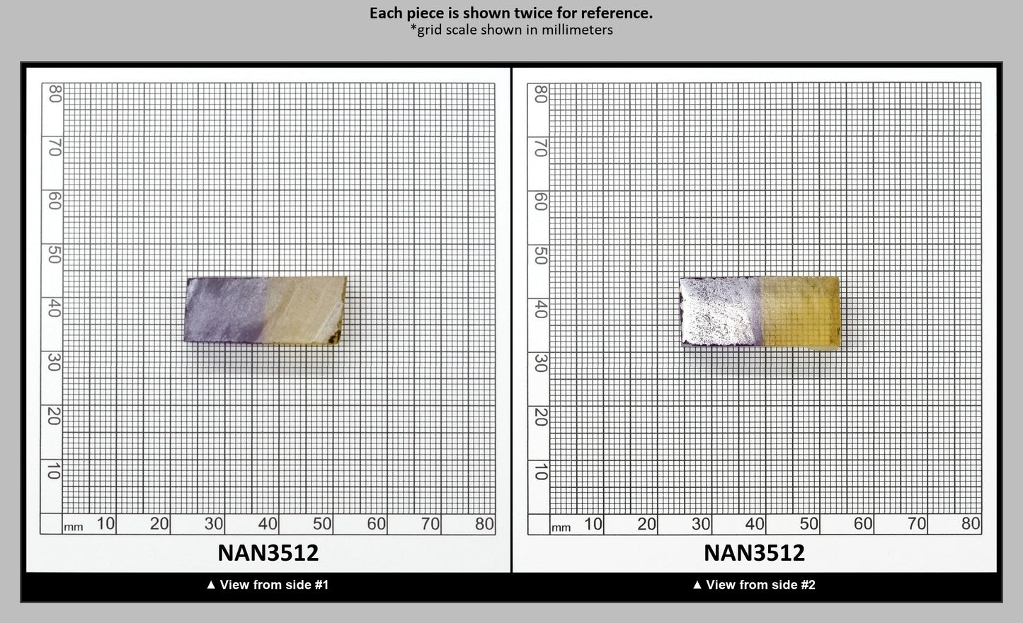 Nanosital Simulated Ametrine Lab Created Faceting Rough for Gem Cutting - Bi-Color Purple-Orange - Various Sizes : NAN3512