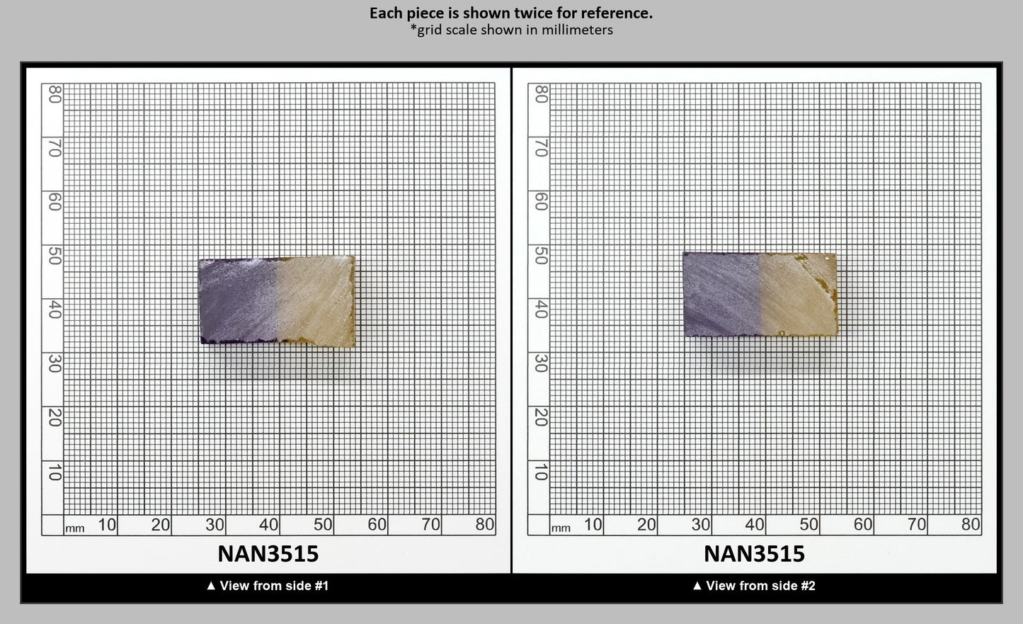 Nanosital Simulated Ametrine Lab Created Faceting Rough for Gem Cutting - Bi-Color Purple-Orange - Various Sizes : NAN3515