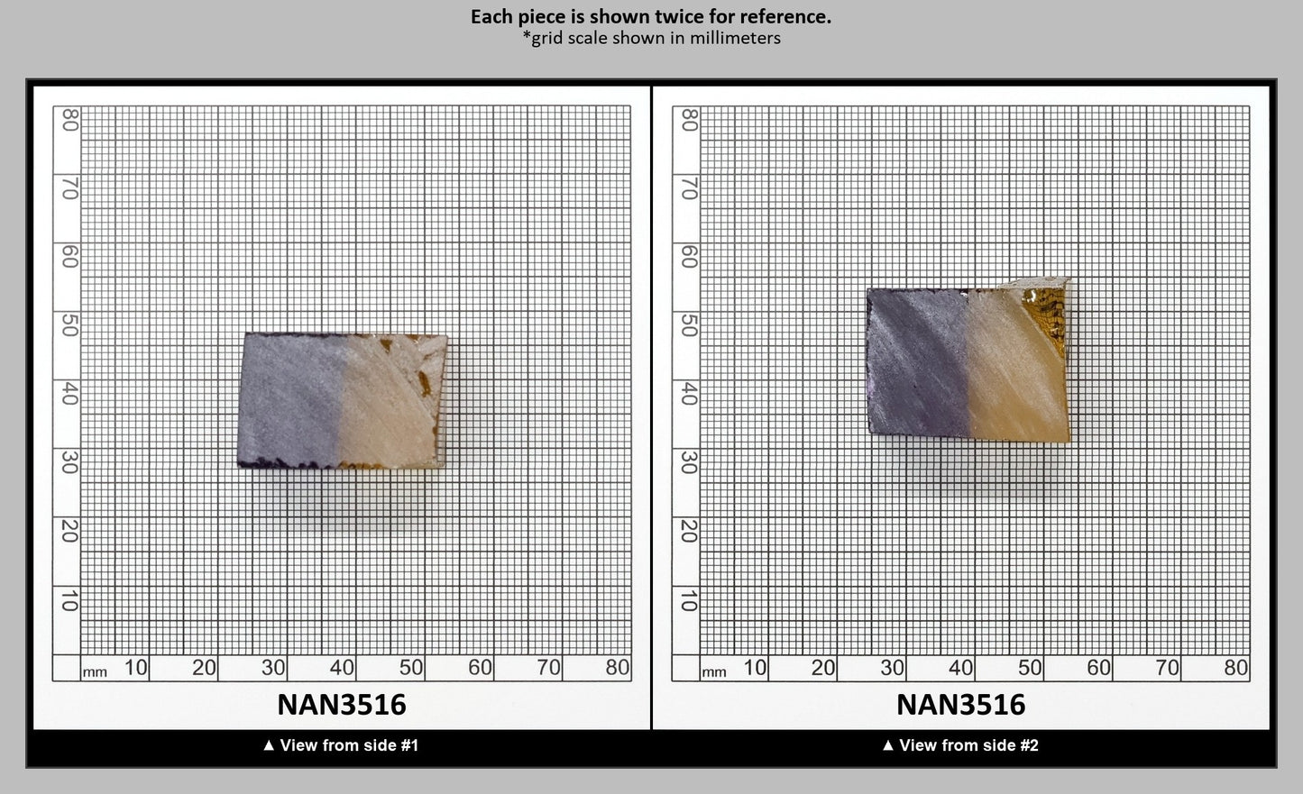 Nanosital Simulated Ametrine Lab Created Faceting Rough for Gem Cutting - Bi-Color Purple-Orange - Various Sizes : NAN3516