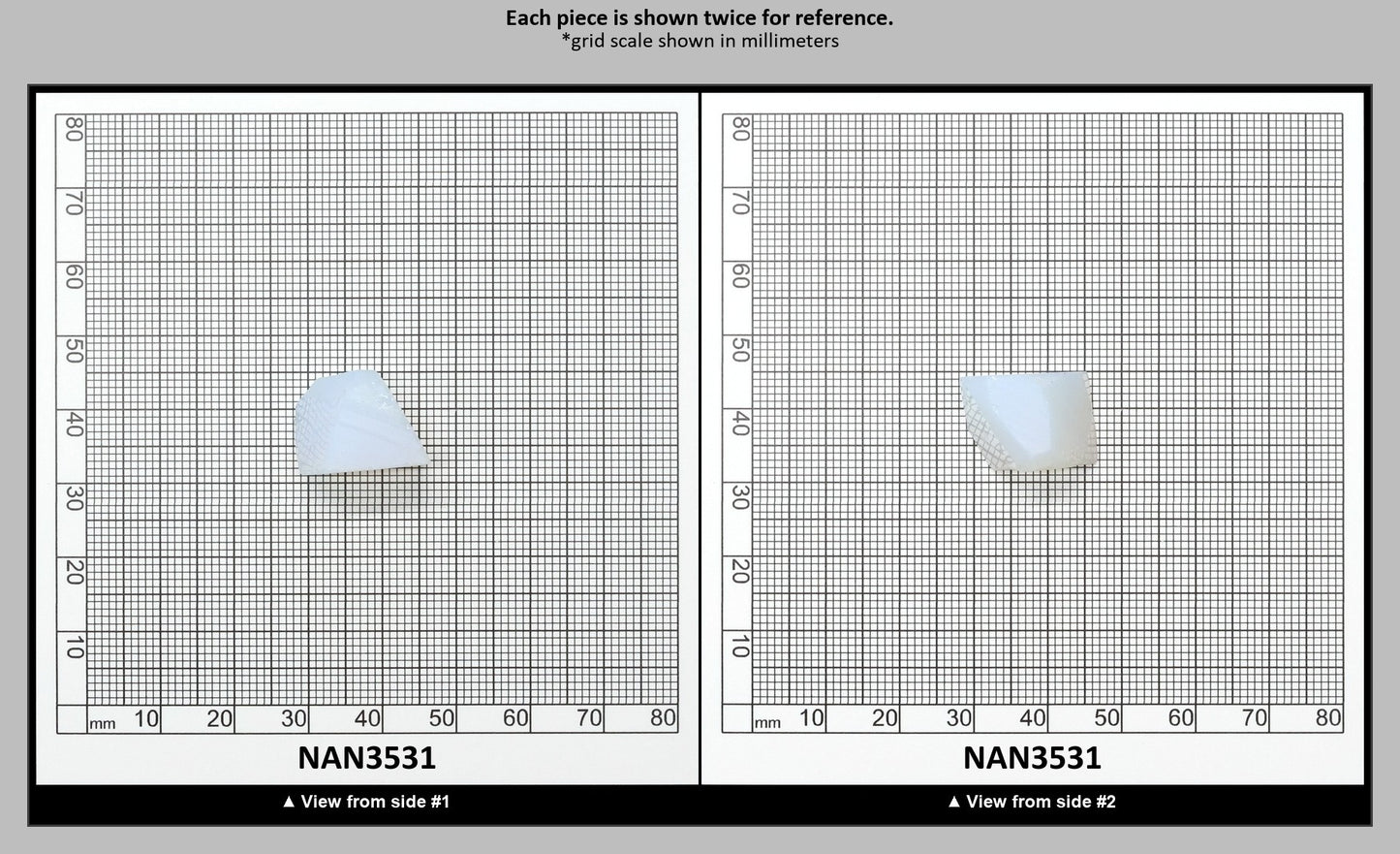 Nanosital Simulated White Opal Lab Created Faceting Rough for Gem Cutting - #001 - Various Sizes : NAN3531