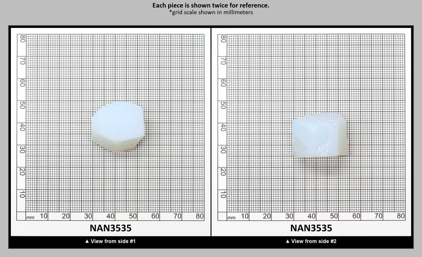 Nanosital Simulated White Opal Lab Created Faceting Rough for Gem Cutting - #001 - Various Sizes : NAN3535