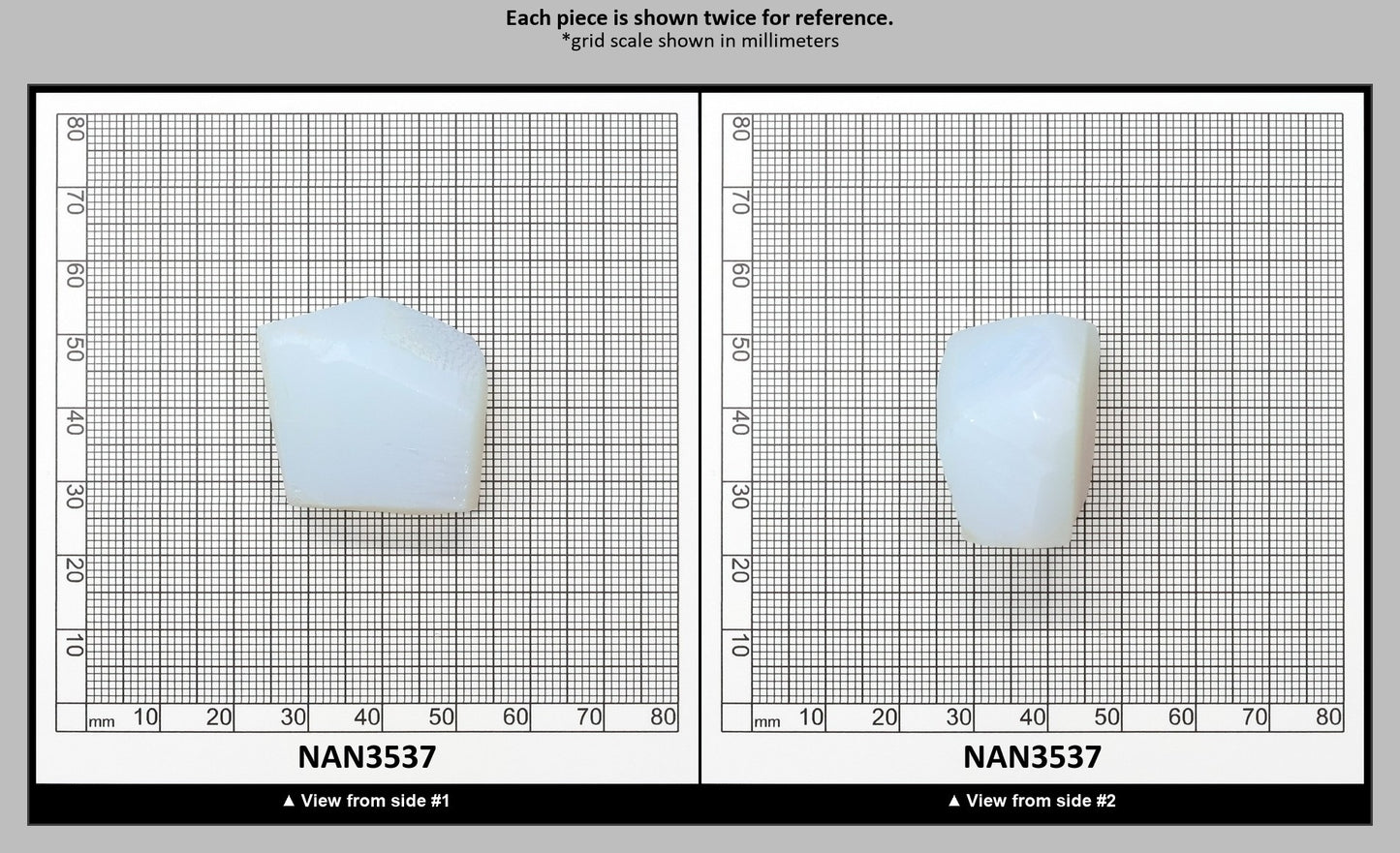 Nanosital Simulated White Opal Lab Created Faceting Rough for Gem Cutting - #001 - Various Sizes : NAN3537