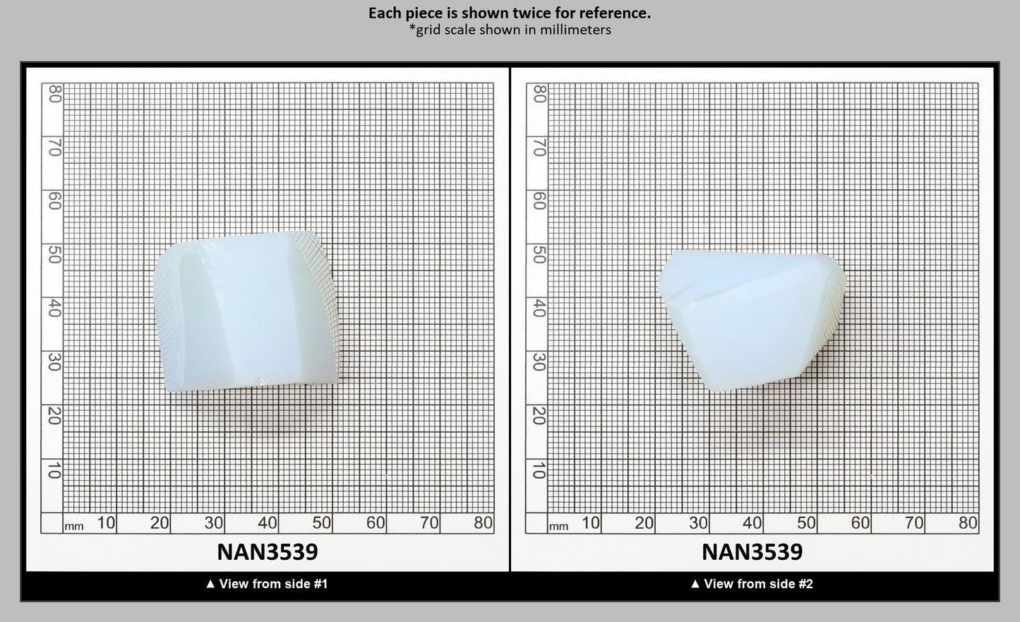 Nanosital Simulated White Opal Lab Created Faceting Rough for Gem Cutting - #001 - Various Sizes : NAN3539
