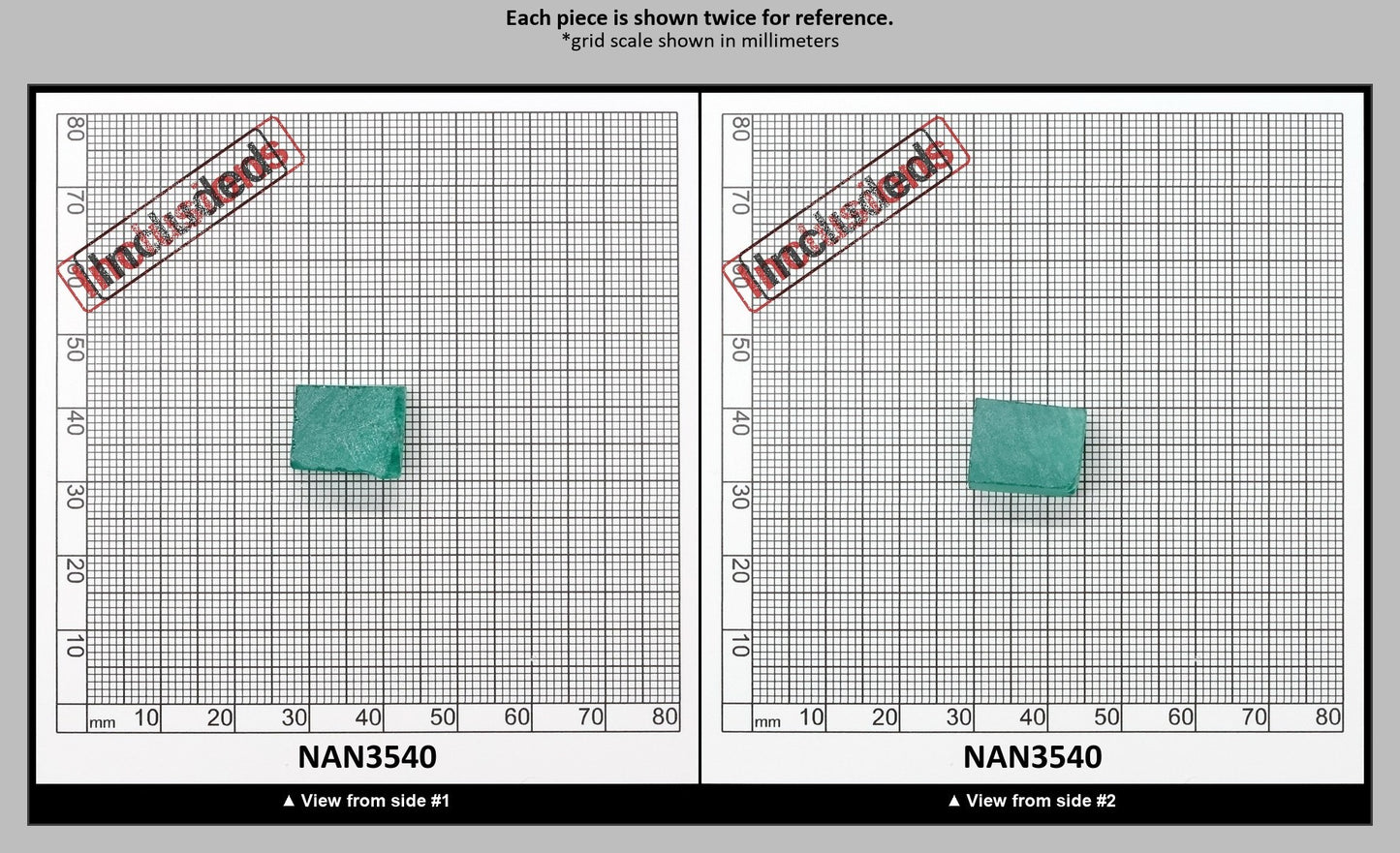 Nanosital Simulated Light Emerald (Slightly Included)  Lab Created Faceting Rough for Gem Cutting - #Z-0/4- Various Sizes : NAN3540