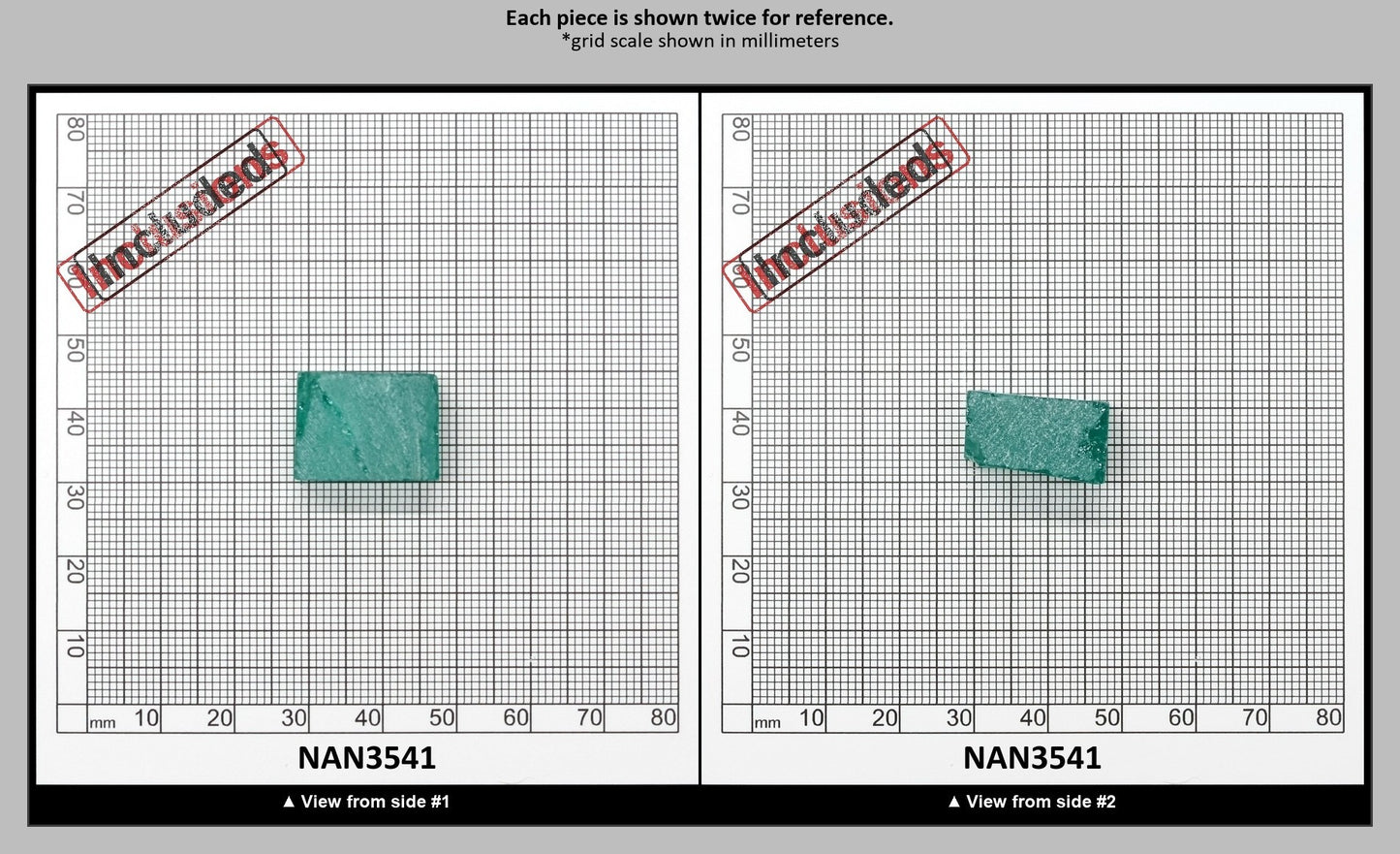Nanosital Simulated Light Emerald (Slightly Included)  Lab Created Faceting Rough for Gem Cutting - #Z-0/4- Various Sizes : NAN3541