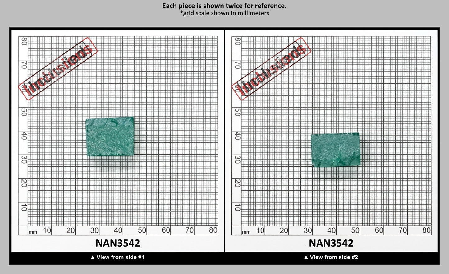 Nanosital Simulated Light Emerald (Slightly Included)  Lab Created Faceting Rough for Gem Cutting - #Z-0/4- Various Sizes : NAN3542
