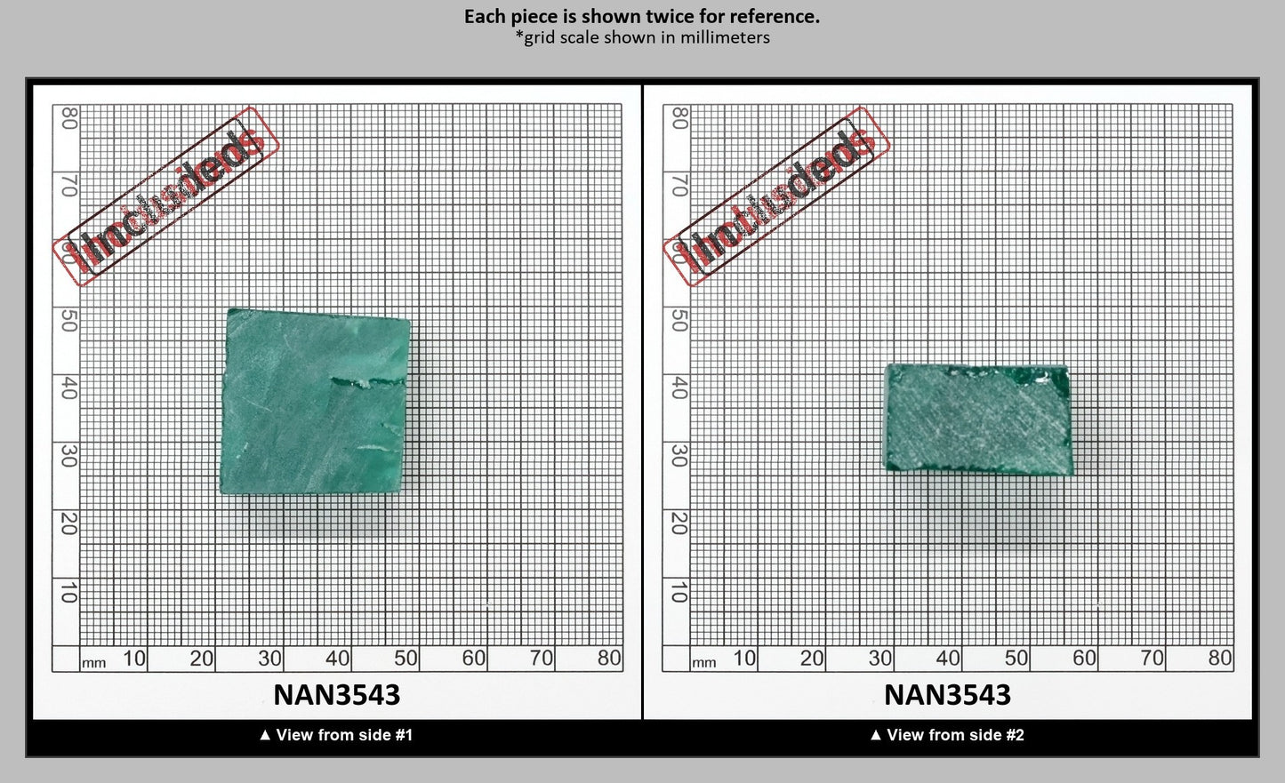 Nanosital Simulated Light Emerald (Slightly Included)  Lab Created Faceting Rough for Gem Cutting - #Z-0/4- Various Sizes : NAN3543