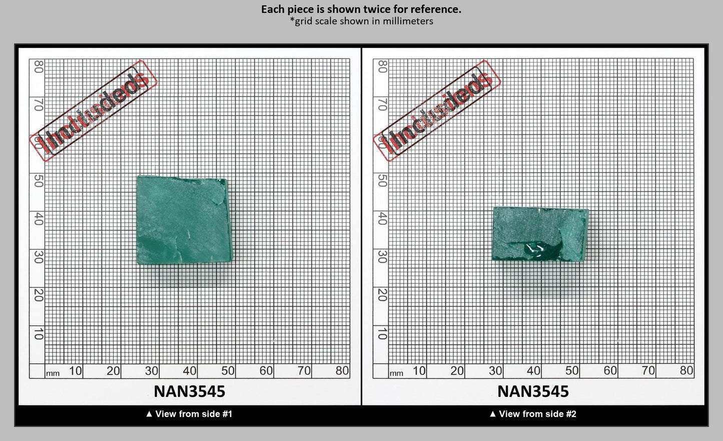 Nanosital Simulated Light Emerald (Slightly Included)  Lab Created Faceting Rough for Gem Cutting - #Z-0/4- Various Sizes : NAN3545