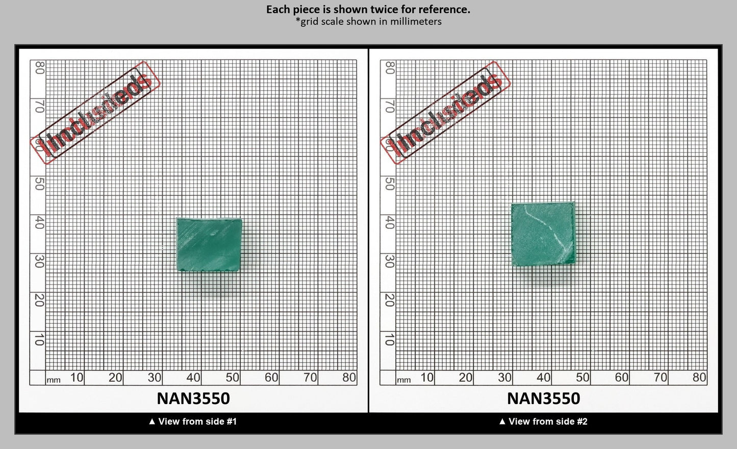 Nanosital Simulated Light Emerald (Slightly Included)  Lab Created Faceting Rough for Gem Cutting - #Z-0/4- Various Sizes : NAN3550