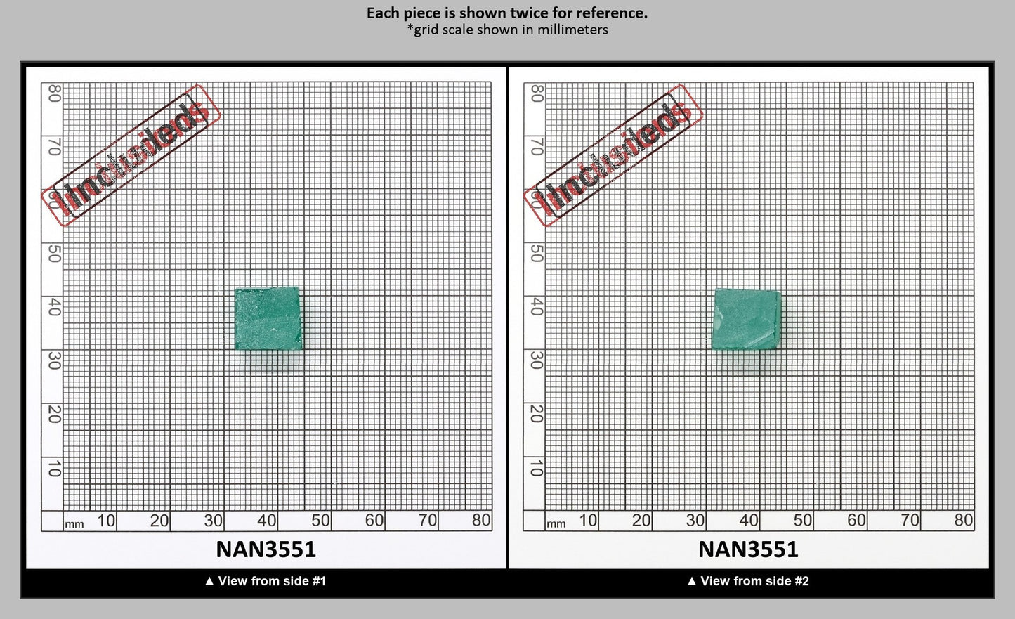 Nanosital Simulated Light Emerald (Slightly Included)  Lab Created Faceting Rough for Gem Cutting - #Z-0/4- Various Sizes : NAN3551