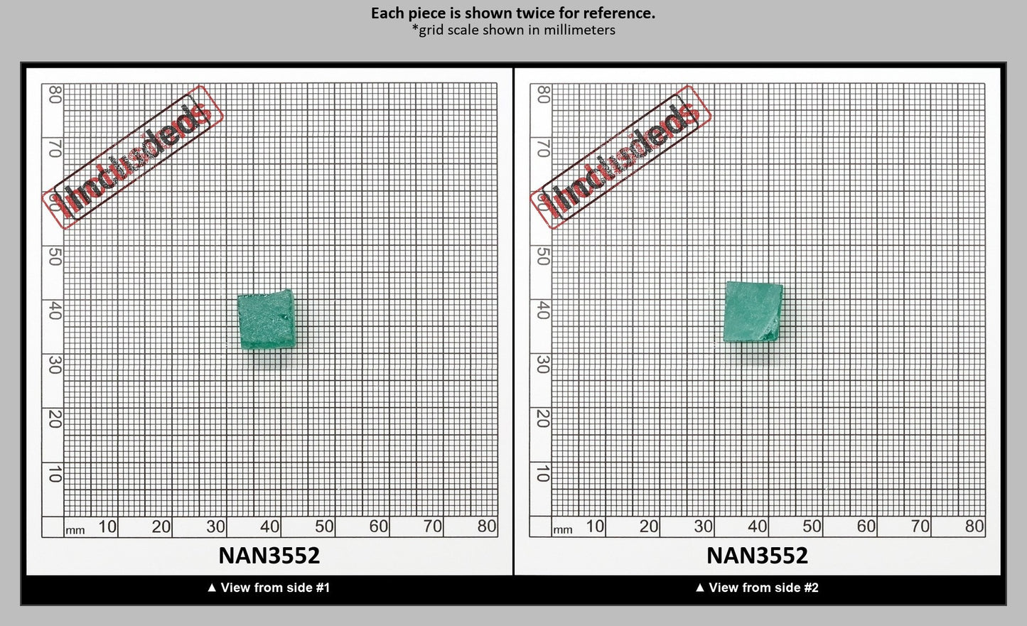 Nanosital Simulated Light Emerald (Slightly Included)  Lab Created Faceting Rough for Gem Cutting - #Z-0/4- Various Sizes : NAN3552