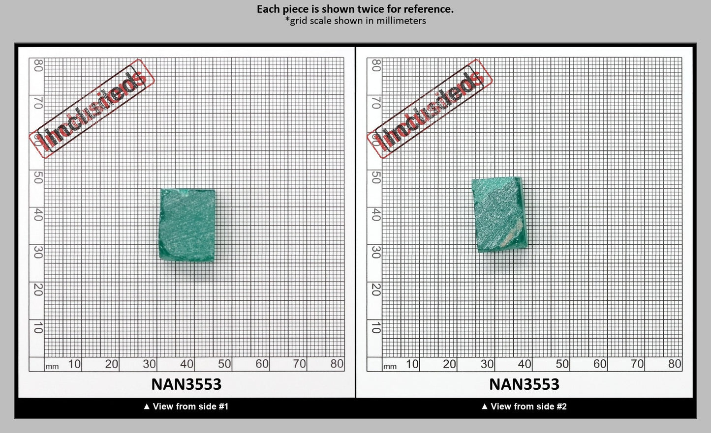 Nanosital Simulated Light Emerald (Slightly Included)  Lab Created Faceting Rough for Gem Cutting - #Z-0/4- Various Sizes : NAN3553