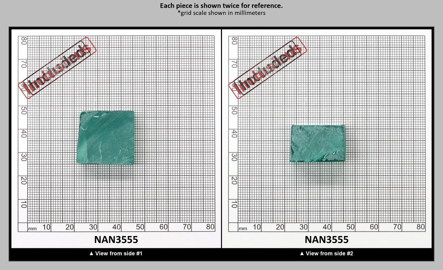 Nanosital Simulated Light Emerald (Slightly Included)  Lab Created Faceting Rough for Gem Cutting - #Z-0/4- Various Sizes : NAN3555