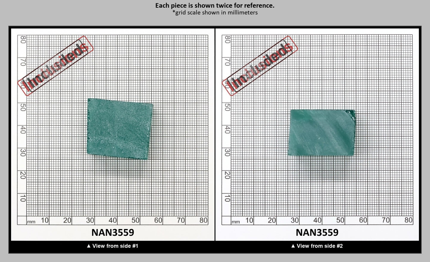 Nanosital Simulated Light Emerald (Slightly Included)  Lab Created Faceting Rough for Gem Cutting - #Z-0/4- Various Sizes : NAN3559