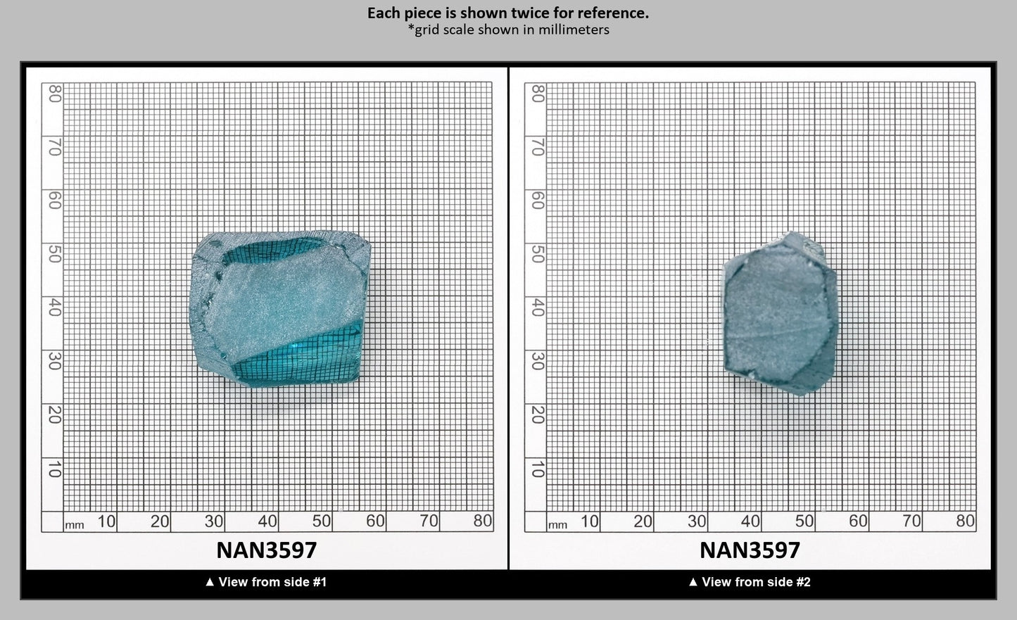 Nanosital Simulated Paraiba Tourmaline Lab Created Faceting Rough for Gem Cutting - #A-108/B - Various Sizes : NAN3597