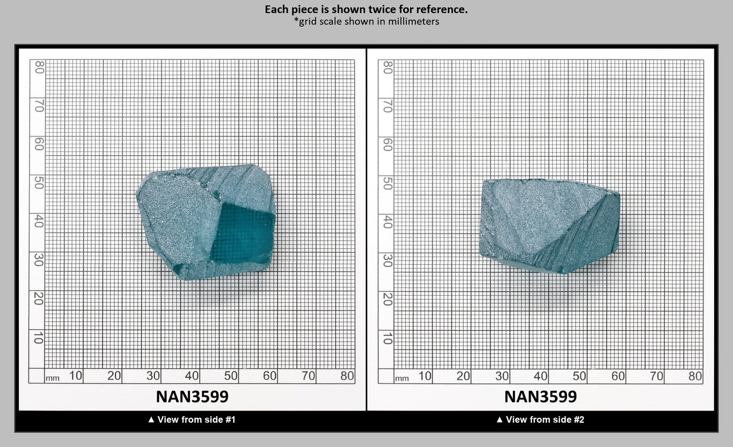 Nanosital Simulated Paraiba Tourmaline Lab Created Faceting Rough for Gem Cutting - #A-108/B - Various Sizes : NAN3599