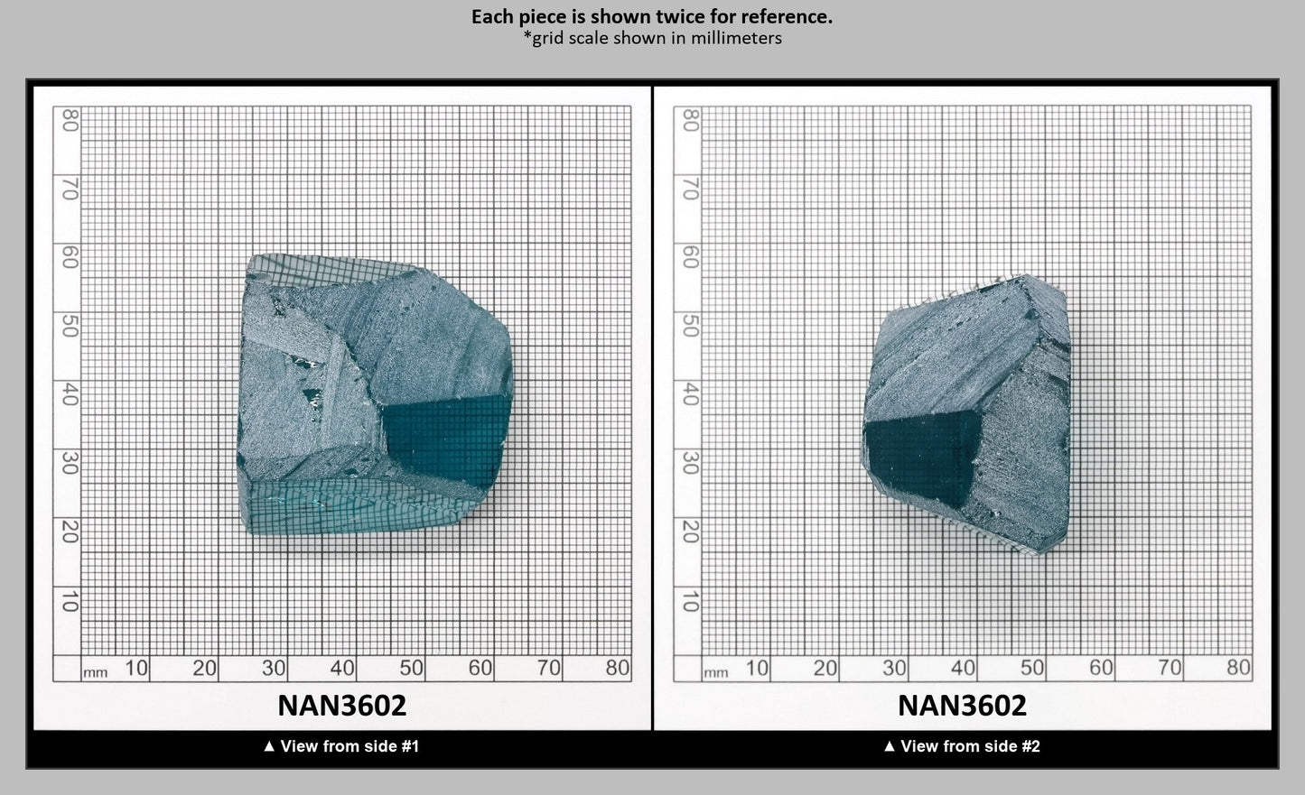 Nanosital Simulated Paraiba Tourmaline Lab Created Faceting Rough for Gem Cutting - #A-108/B - Various Sizes : NAN3602