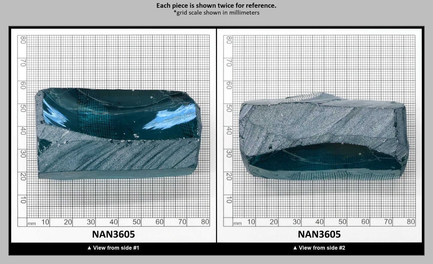 Nanosital Simulated Paraiba Tourmaline Lab Created Faceting Rough for Gem Cutting - #A-108/B - Various Sizes : NAN3605