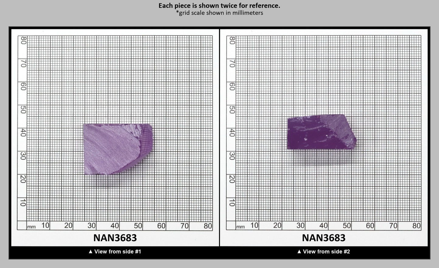 Nanosital Simulated Lavender Opal Lab Created Faceting Rough for Gem Cutting - #009 - Various Sizes : NAN3683
