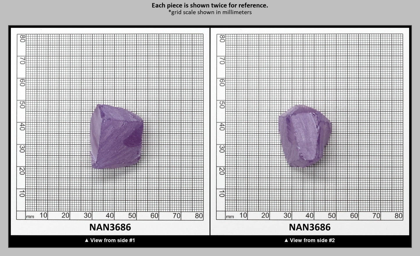 Nanosital Simulated Lavender Opal Lab Created Faceting Rough for Gem Cutting - #009 - Various Sizes : NAN3686