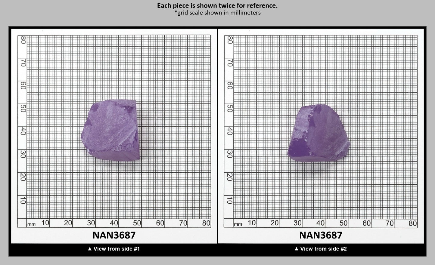 Nanosital Simulated Lavender Opal Lab Created Faceting Rough for Gem Cutting - #009 - Various Sizes : NAN3687