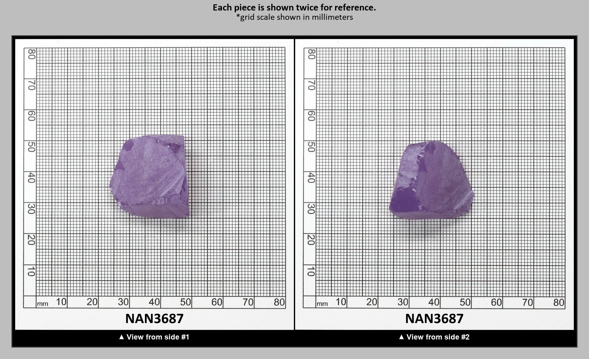 Nanosital Simulated Lavender Opal Lab Created Faceting Rough for Gem Cutting - #009 - Various Sizes : NAN3687