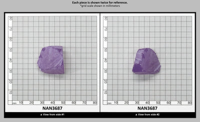 Nanosital Simulated Lavender Opal Lab Created Faceting Rough for Gem Cutting - #009 - Various Sizes : NAN3687