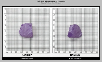Nanosital Simulated Lavender Opal Lab Created Faceting Rough for Gem Cutting - #009 - Various Sizes : NAN3687