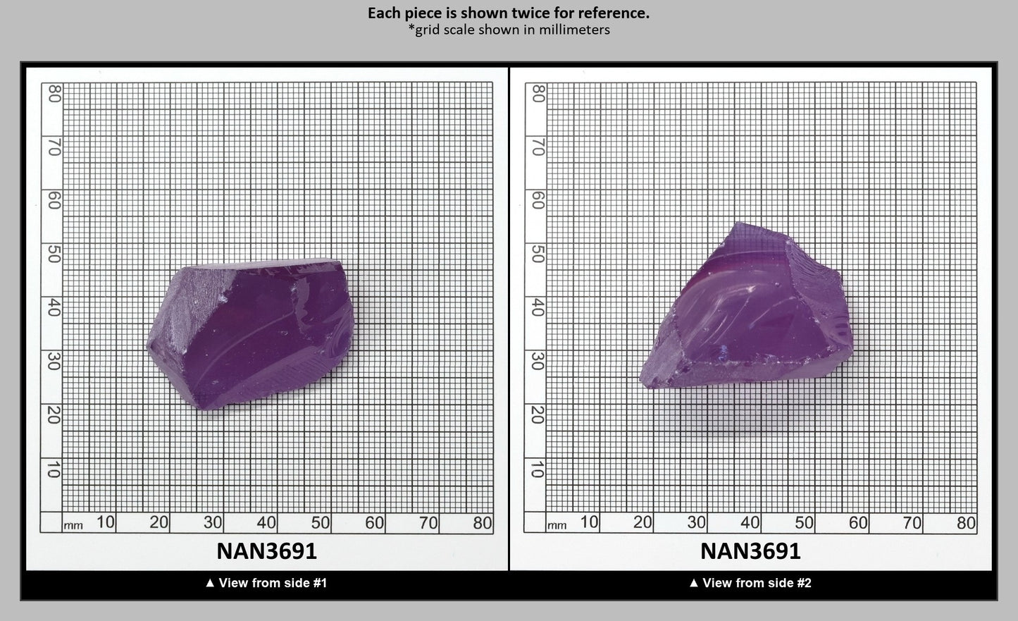 Nanosital Simulated Lavender Opal Lab Created Faceting Rough for Gem Cutting - #009 - Various Sizes : NAN3691