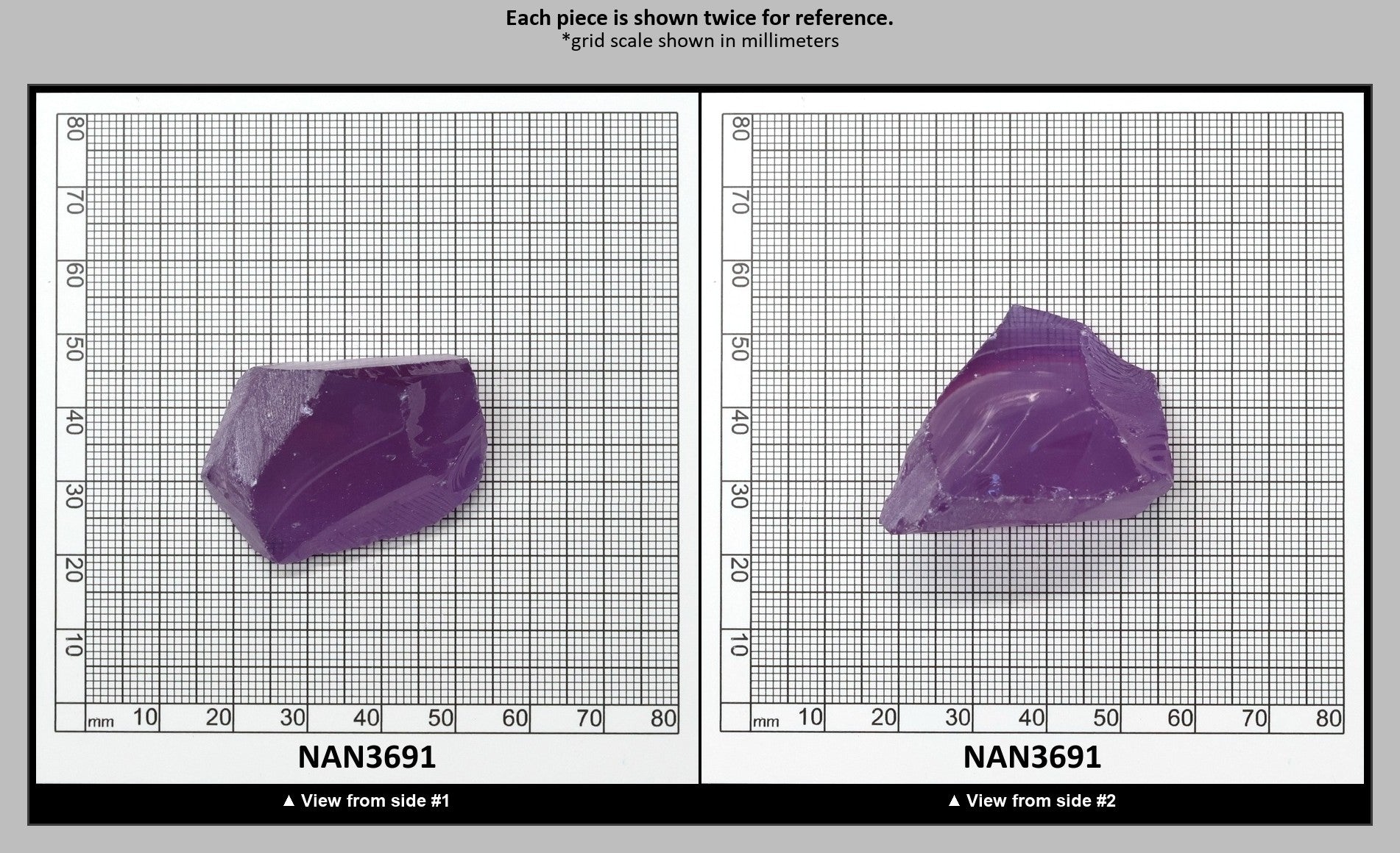 Nanosital Simulated Lavender Opal Lab Created Faceting Rough for Gem Cutting - #009 - Various Sizes : NAN3691