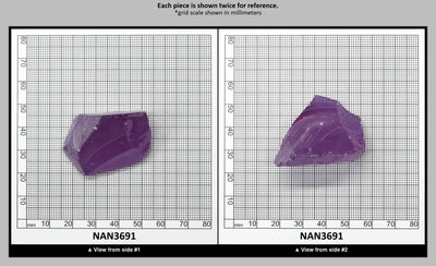 Nanosital Simulated Lavender Opal Lab Created Faceting Rough for Gem Cutting - #009 - Various Sizes : NAN3691