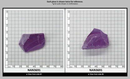 Nanosital Simulated Lavender Opal Lab Created Faceting Rough for Gem Cutting - #009 - Various Sizes : NAN3691