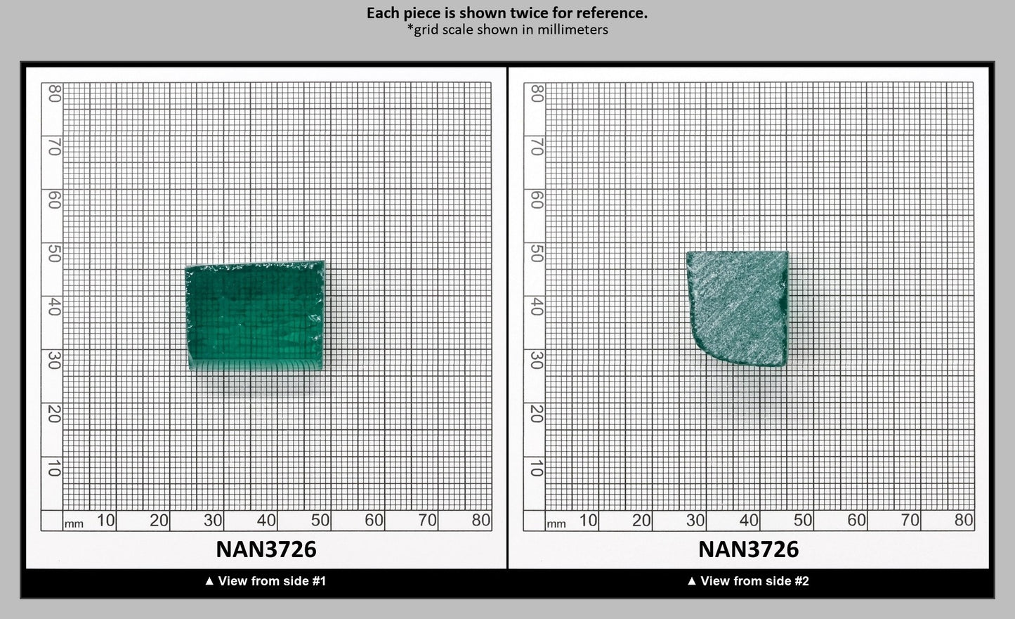 Nanosital Simulated Very Light Emerald Lab Created Faceting Rough for Gem Cutting - #0/4 - Various Sizes : NAN3726