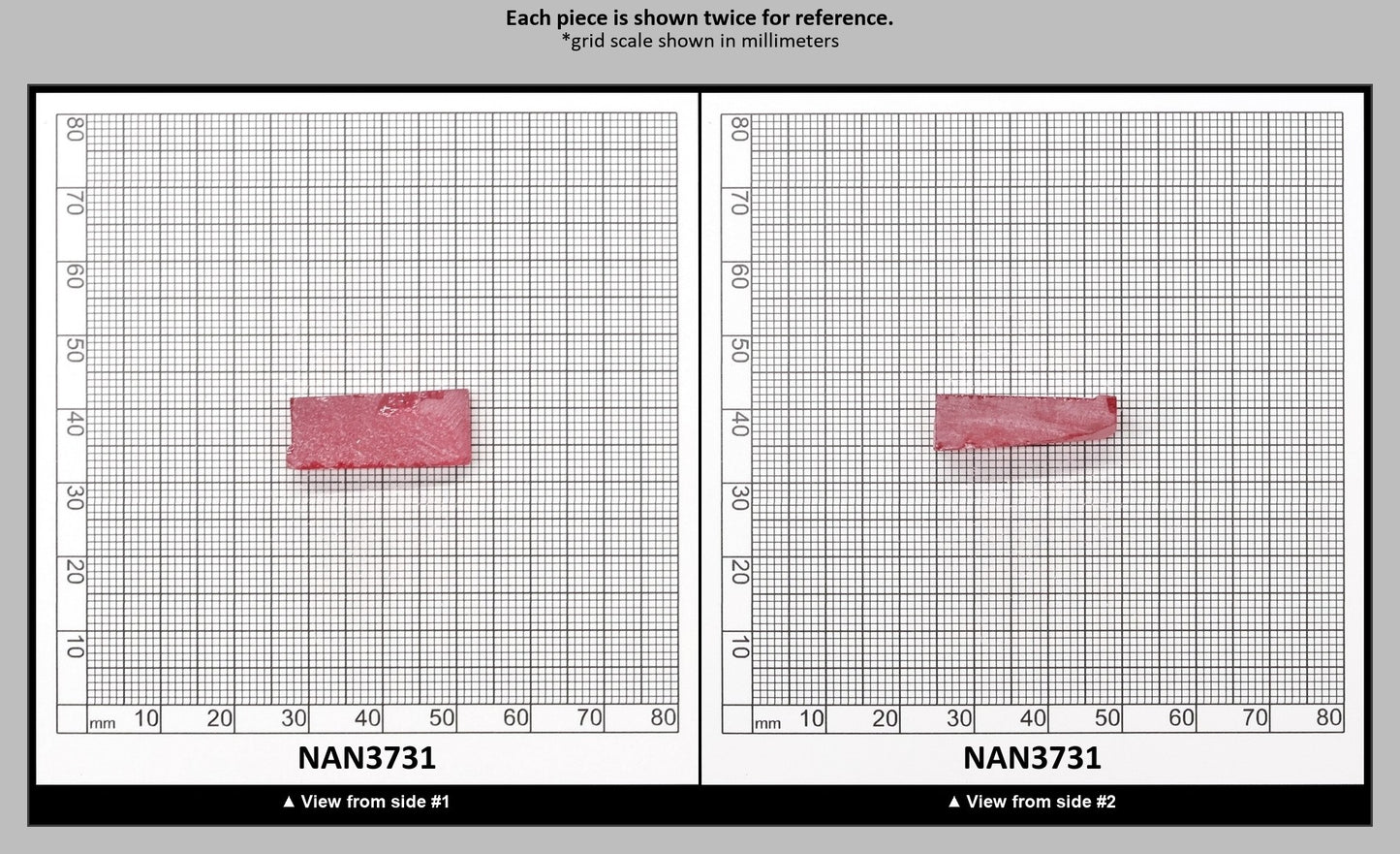 Nanosital Simulated Vivid Pink Lab Created Faceting Rough for Gem Cutting - #TB-9 - Various Sizes : NAN3731