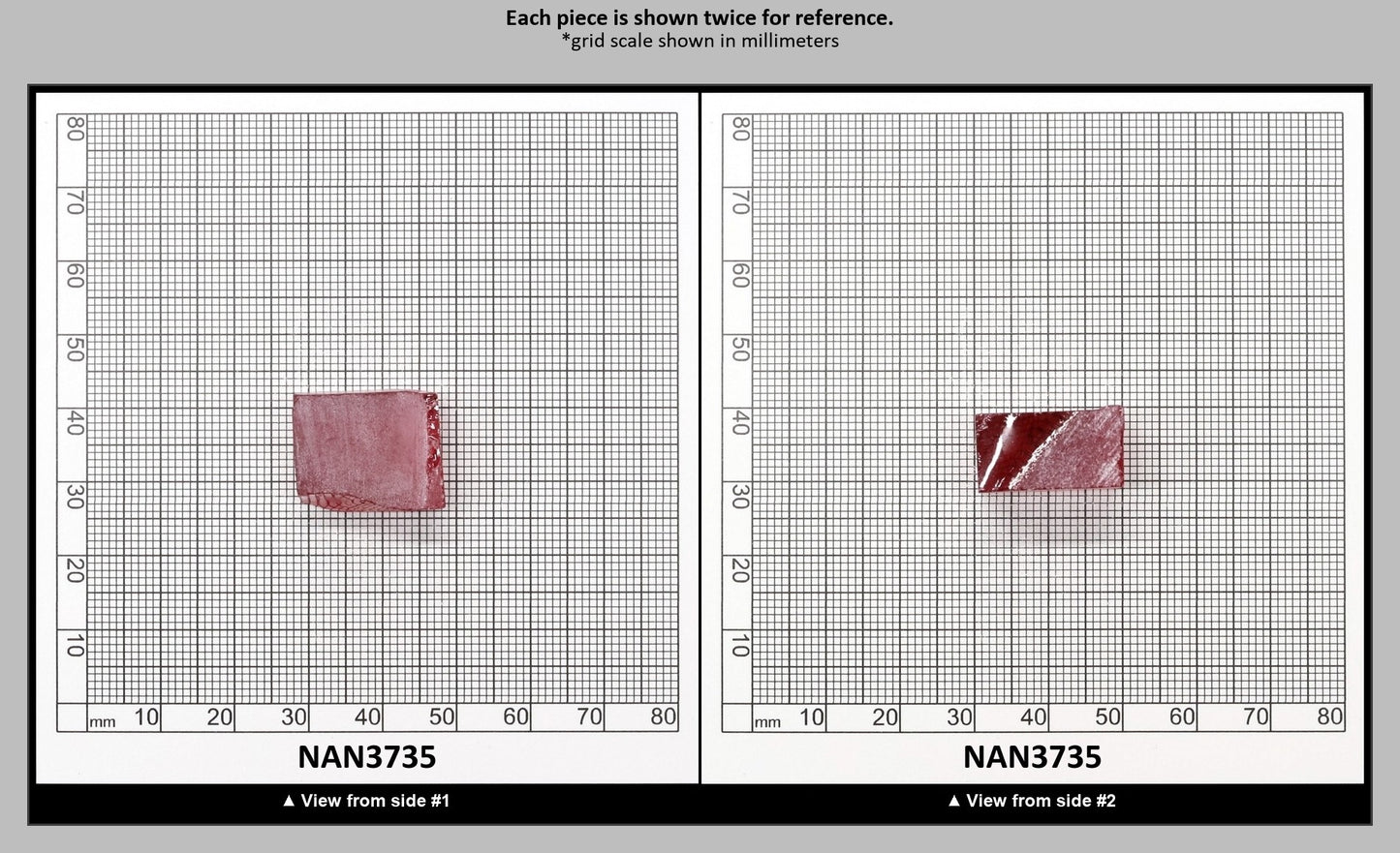 Nanosital Simulated Vivid Pink Lab Created Faceting Rough for Gem Cutting - #TB-9 - Various Sizes : NAN3735