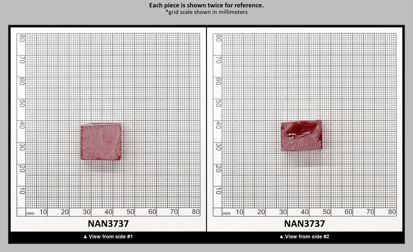 Nanosital Simulated Vivid Pink Lab Created Faceting Rough for Gem Cutting - #TB-9 - Various Sizes : NAN3737
