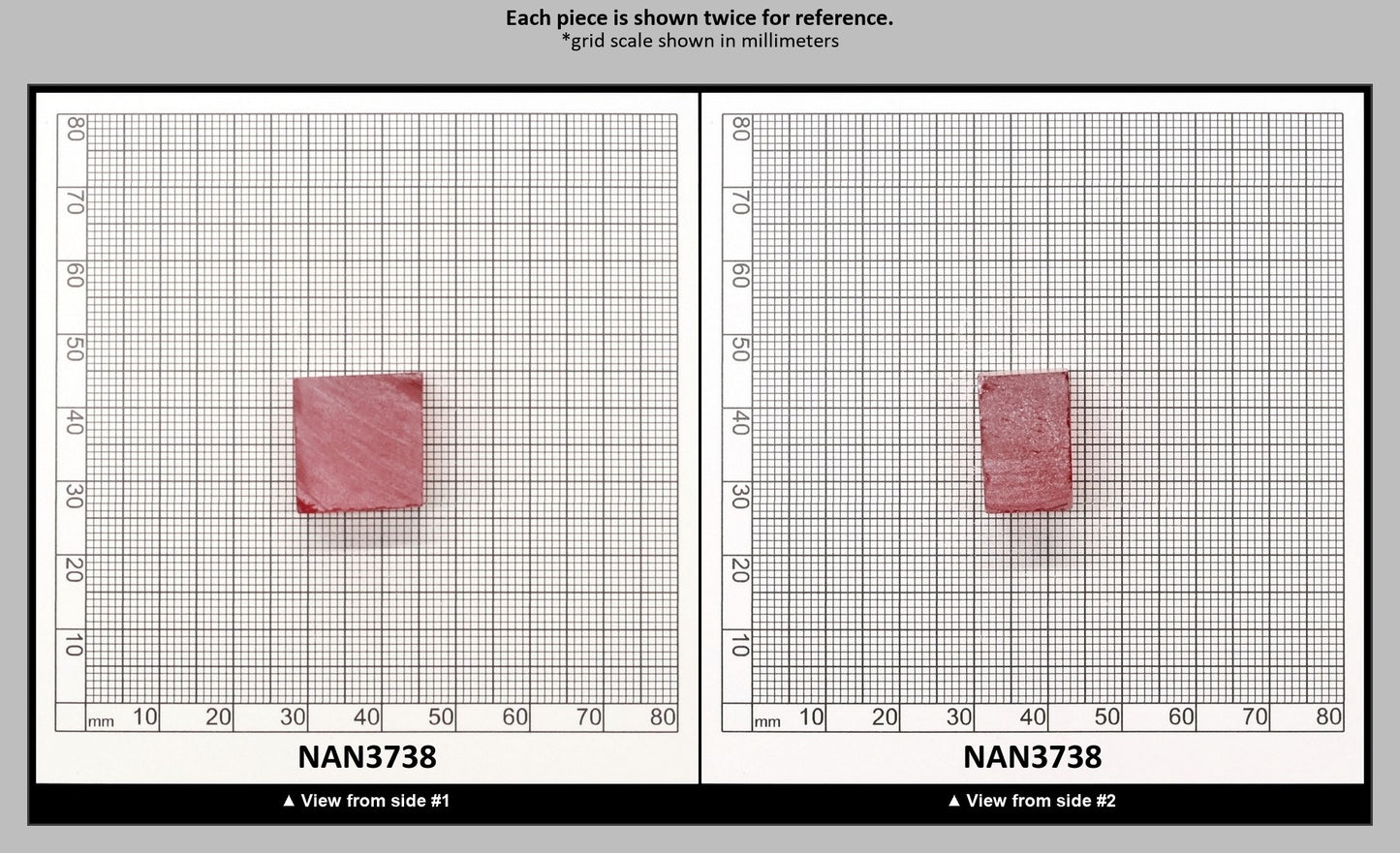 Nanosital Simulated Vivid Pink Lab Created Faceting Rough for Gem Cutting - #TB-9 - Various Sizes : NAN3738