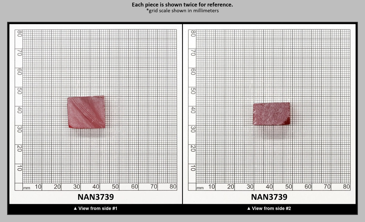 Nanosital Simulated Vivid Pink Lab Created Faceting Rough for Gem Cutting - #TB-9 - Various Sizes : NAN3739