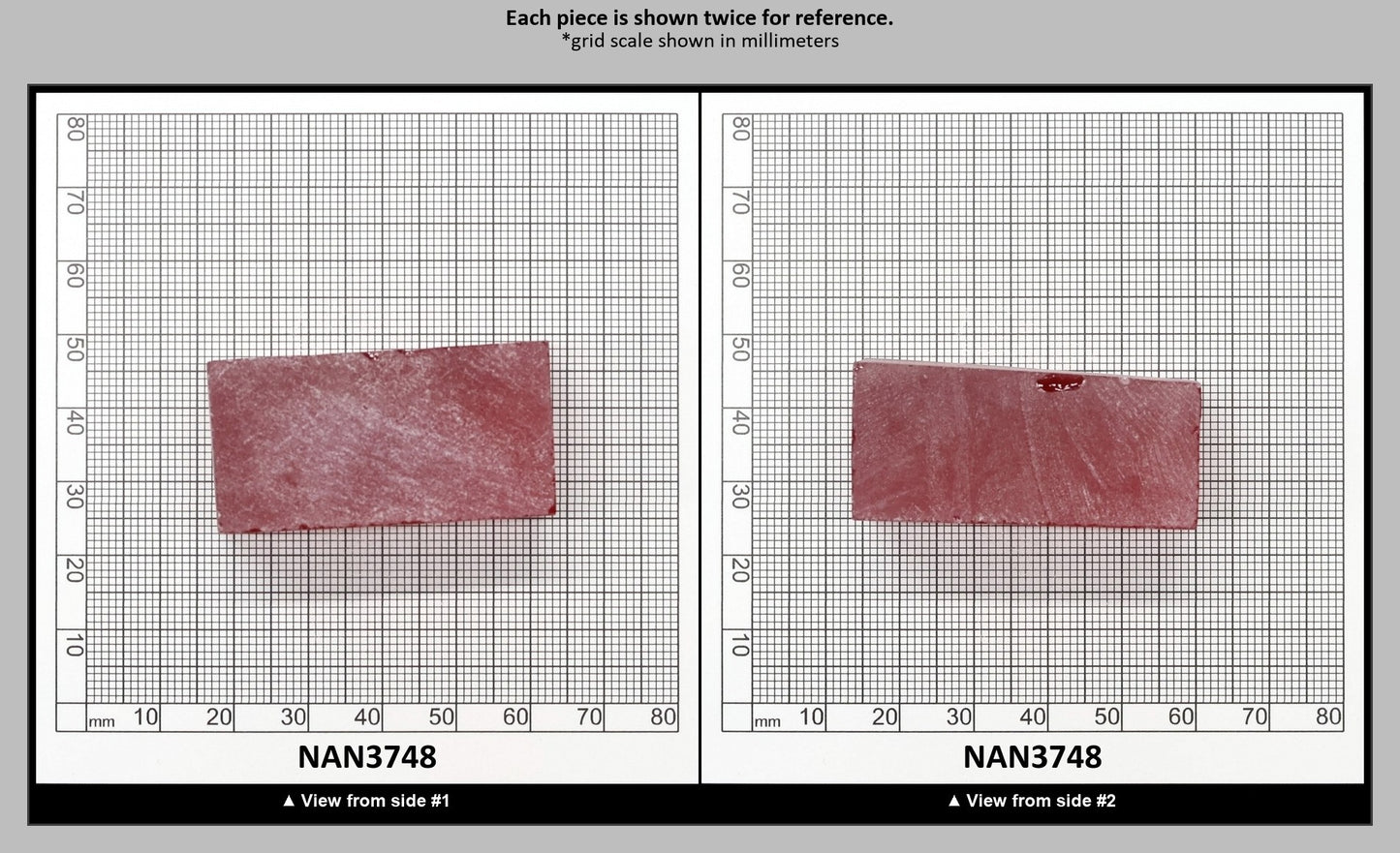 Nanosital Simulated Vivid Pink Lab Created Faceting Rough for Gem Cutting - #TB-9 - Various Sizes : NAN3748