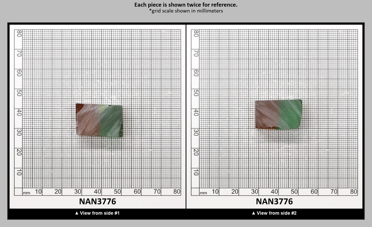 Nanosital Simulated Bi-Color Lab Created Faceting Rough for Gem Cutting - Green-Orange - Various Sizes : NAN3776