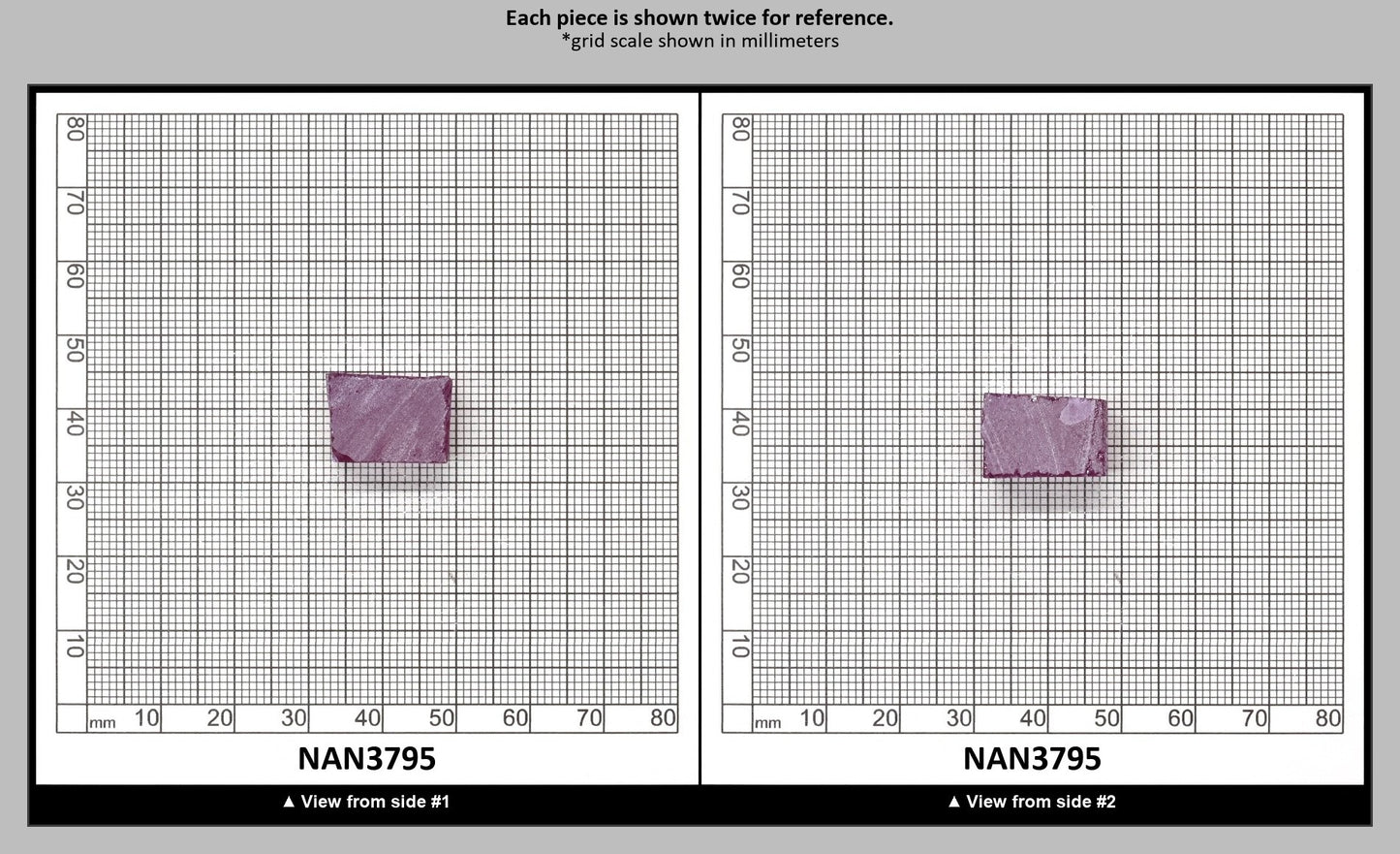 Nanosital Simulated Rhodolite (Included)  Lab Created Faceting Rough for Gem Cutting - #Z-2449 - Various Sizes : NAN3795