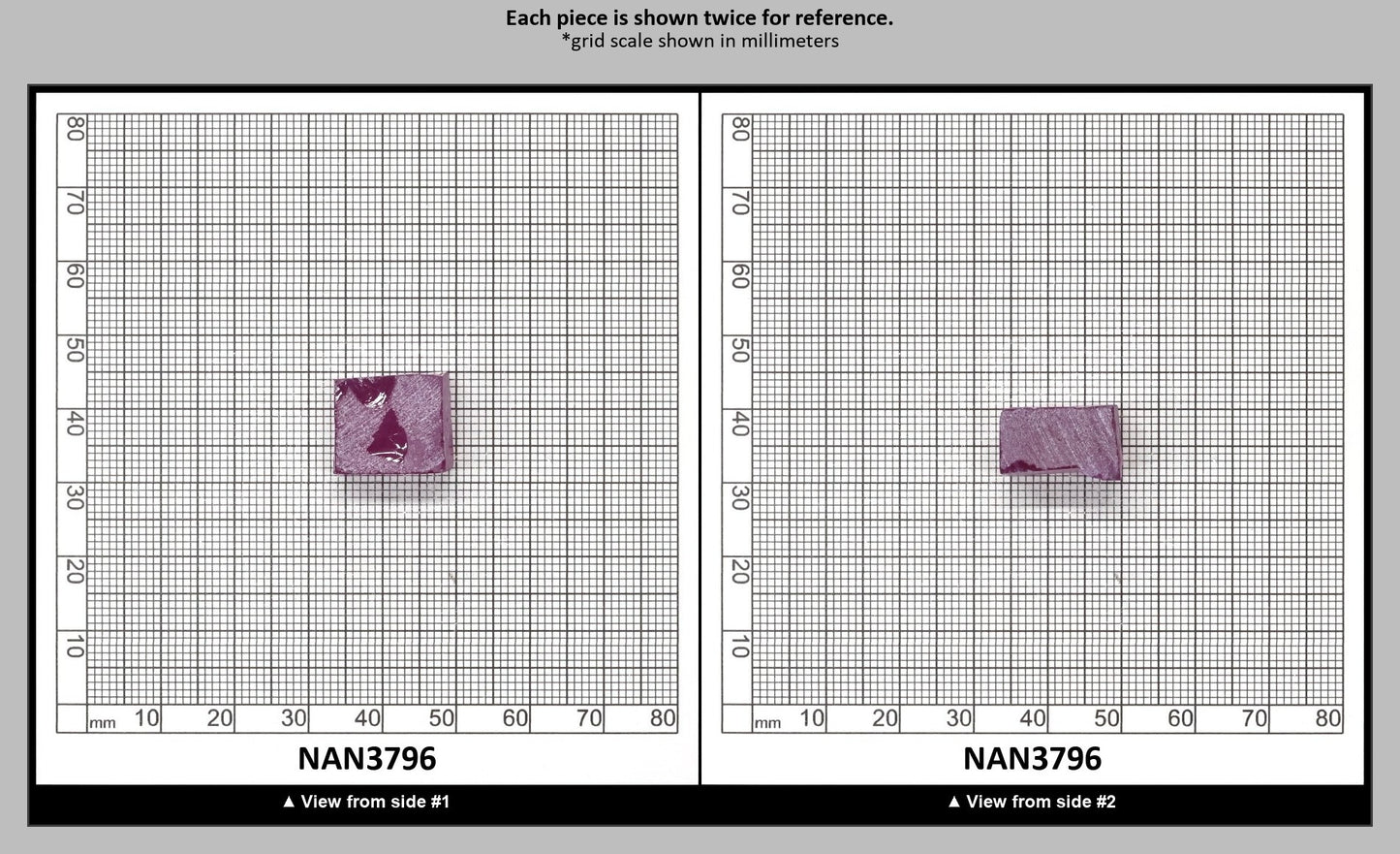 Nanosital Simulated Rhodolite (Included)  Lab Created Faceting Rough for Gem Cutting - #Z-2449 - Various Sizes : NAN3796