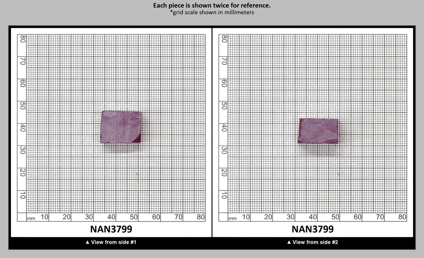 Nanosital Simulated Rhodolite (Included)  Lab Created Faceting Rough for Gem Cutting - #Z-2449 - Various Sizes : NAN3799