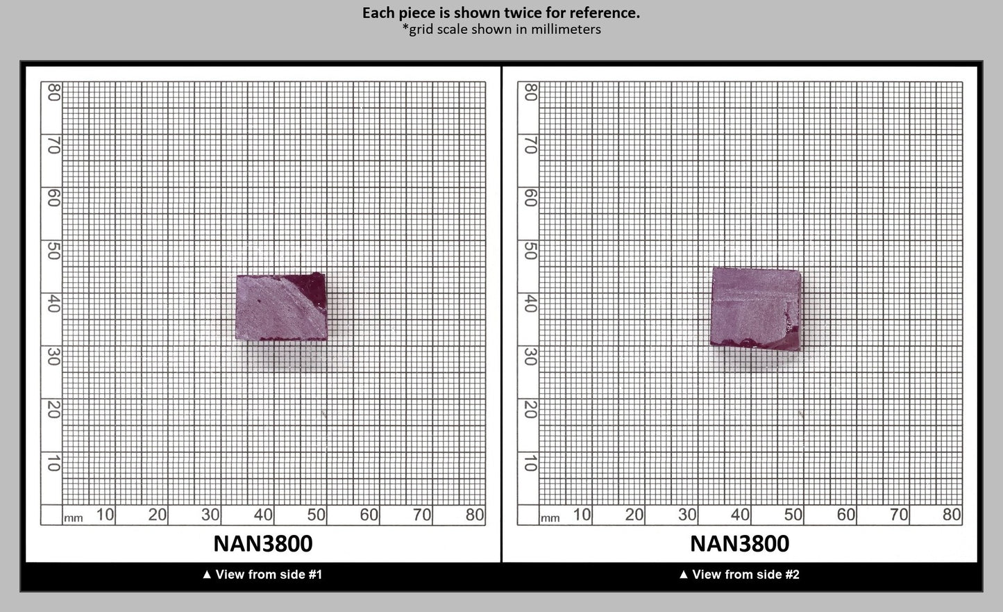 Nanosital Simulated Rhodolite (Included)  Lab Created Faceting Rough for Gem Cutting - #Z-2449 - Various Sizes : NAN3800