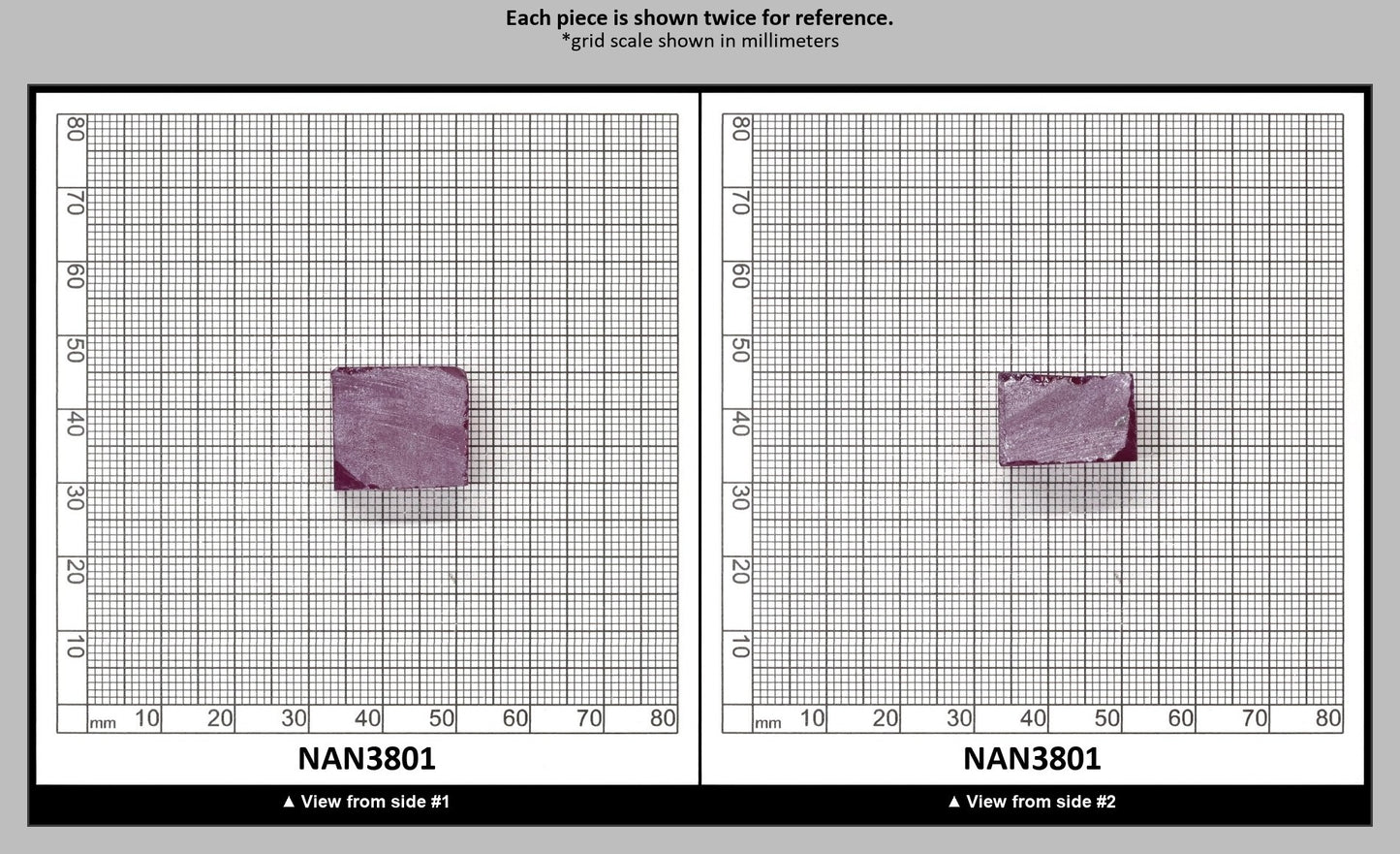 Nanosital Simulated Rhodolite (Included)  Lab Created Faceting Rough for Gem Cutting - #Z-2449 - Various Sizes : NAN3801