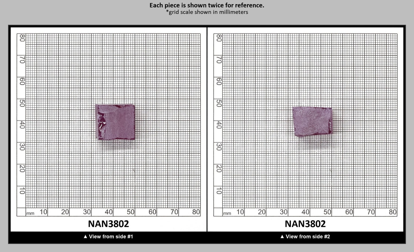 Nanosital Simulated Rhodolite (Included)  Lab Created Faceting Rough for Gem Cutting - #Z-2449 - Various Sizes : NAN3802