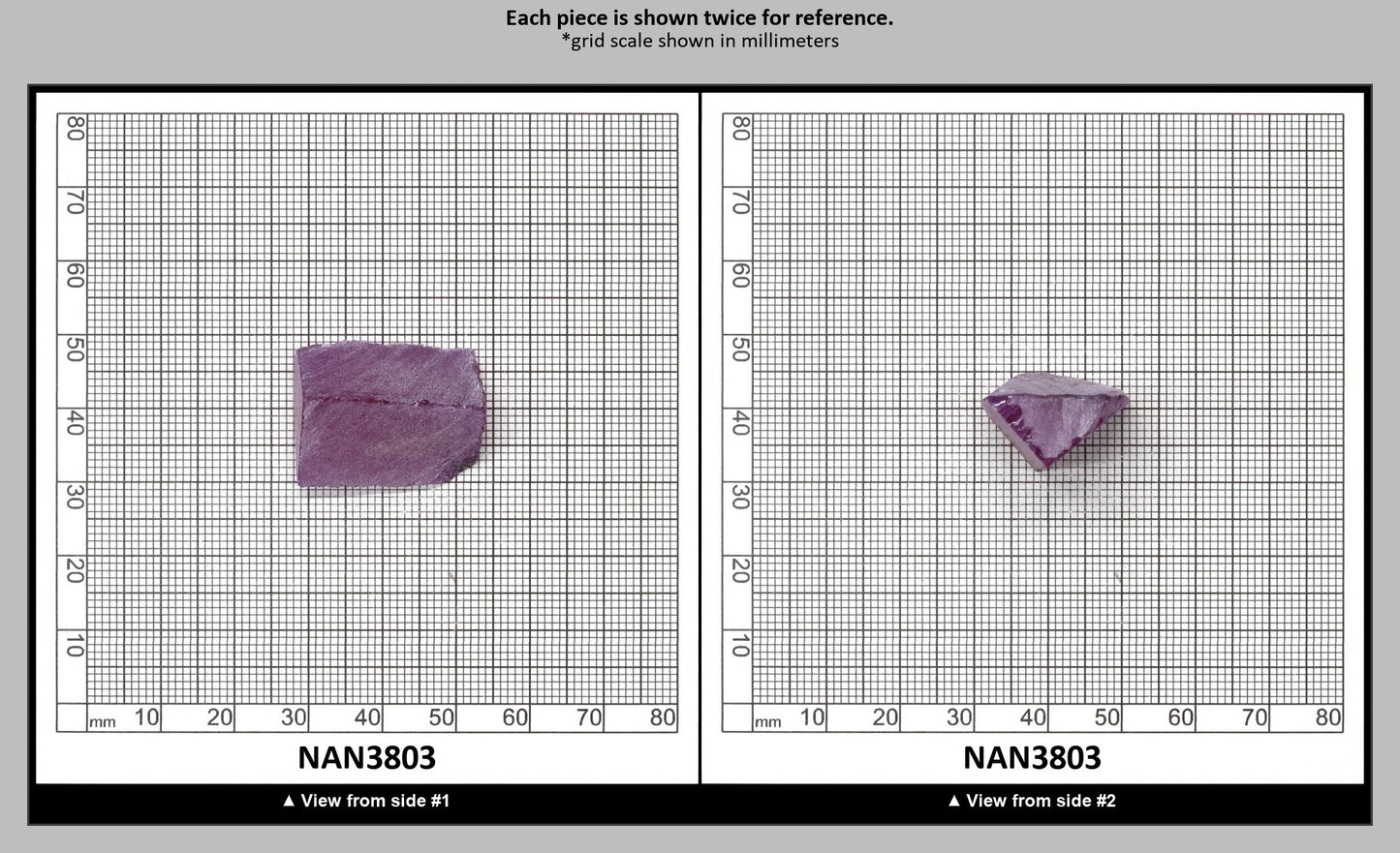 Nanosital Simulated Rhodolite (Included)  Lab Created Faceting Rough for Gem Cutting - #Z-2449 - Various Sizes : NAN3803