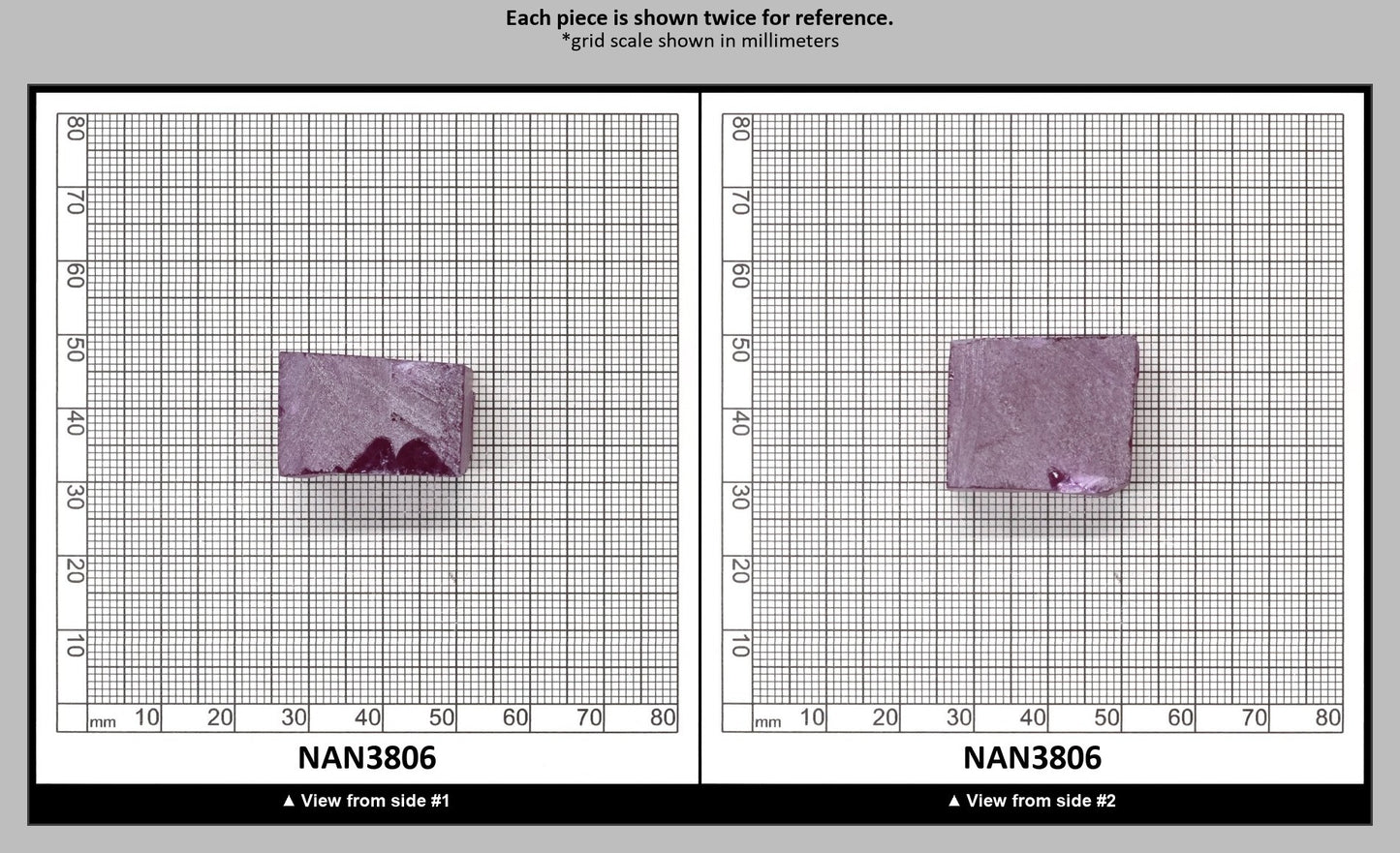 Nanosital Simulated Rhodolite (Included)  Lab Created Faceting Rough for Gem Cutting - #Z-2449 - Various Sizes : NAN3806