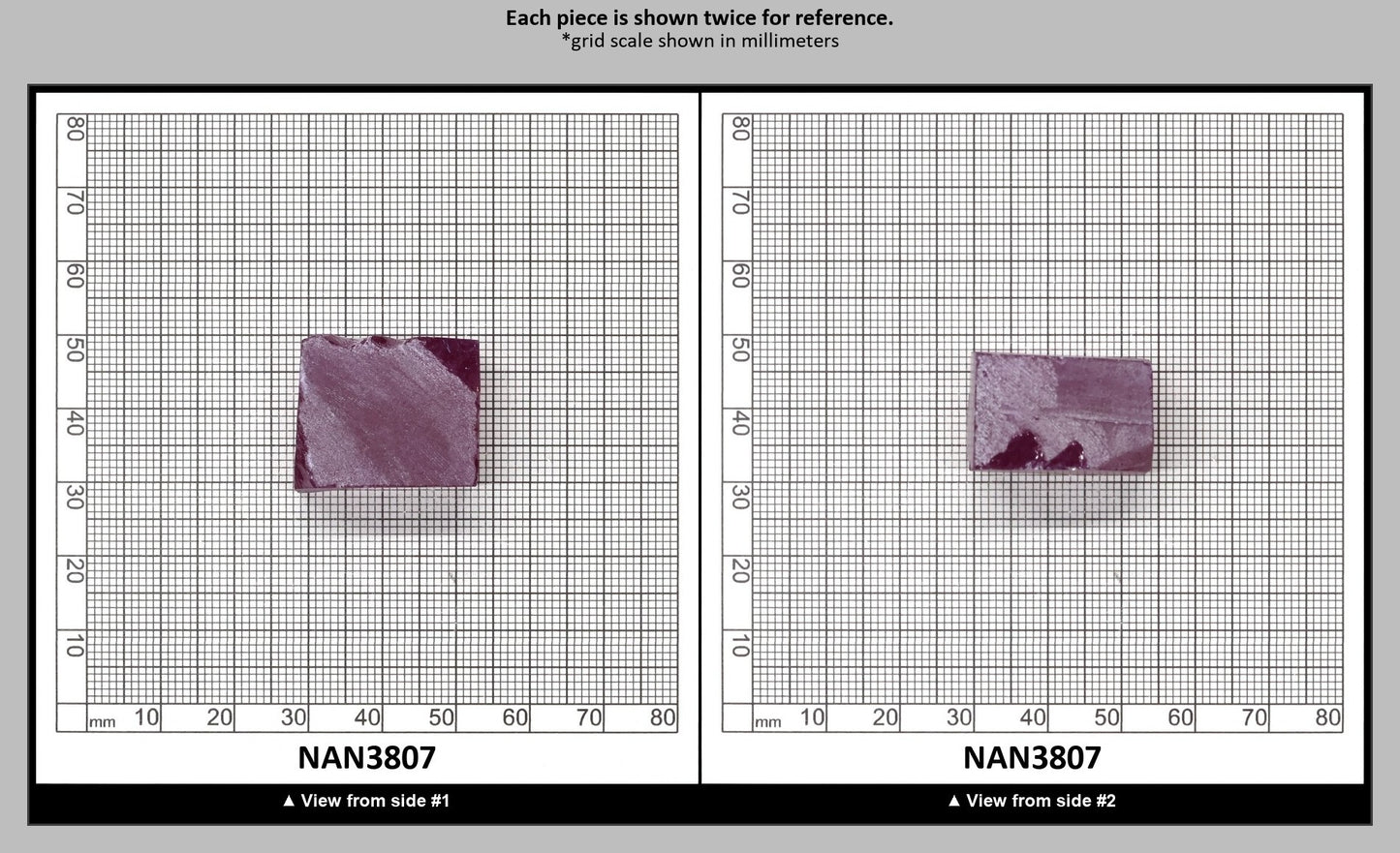 Nanosital Simulated Rhodolite (Included)  Lab Created Faceting Rough for Gem Cutting - #Z-2449 - Various Sizes : NAN3807